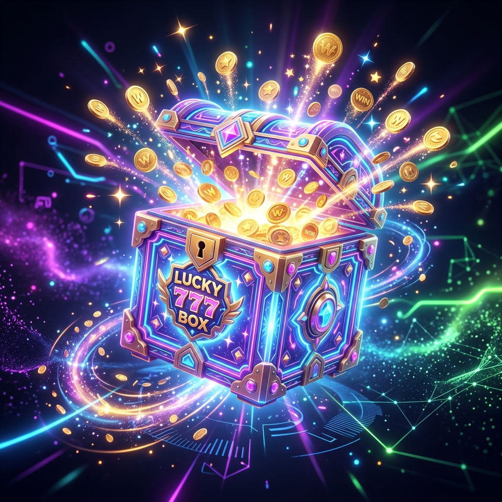 OnfonLotto glowing chest with gold coins
